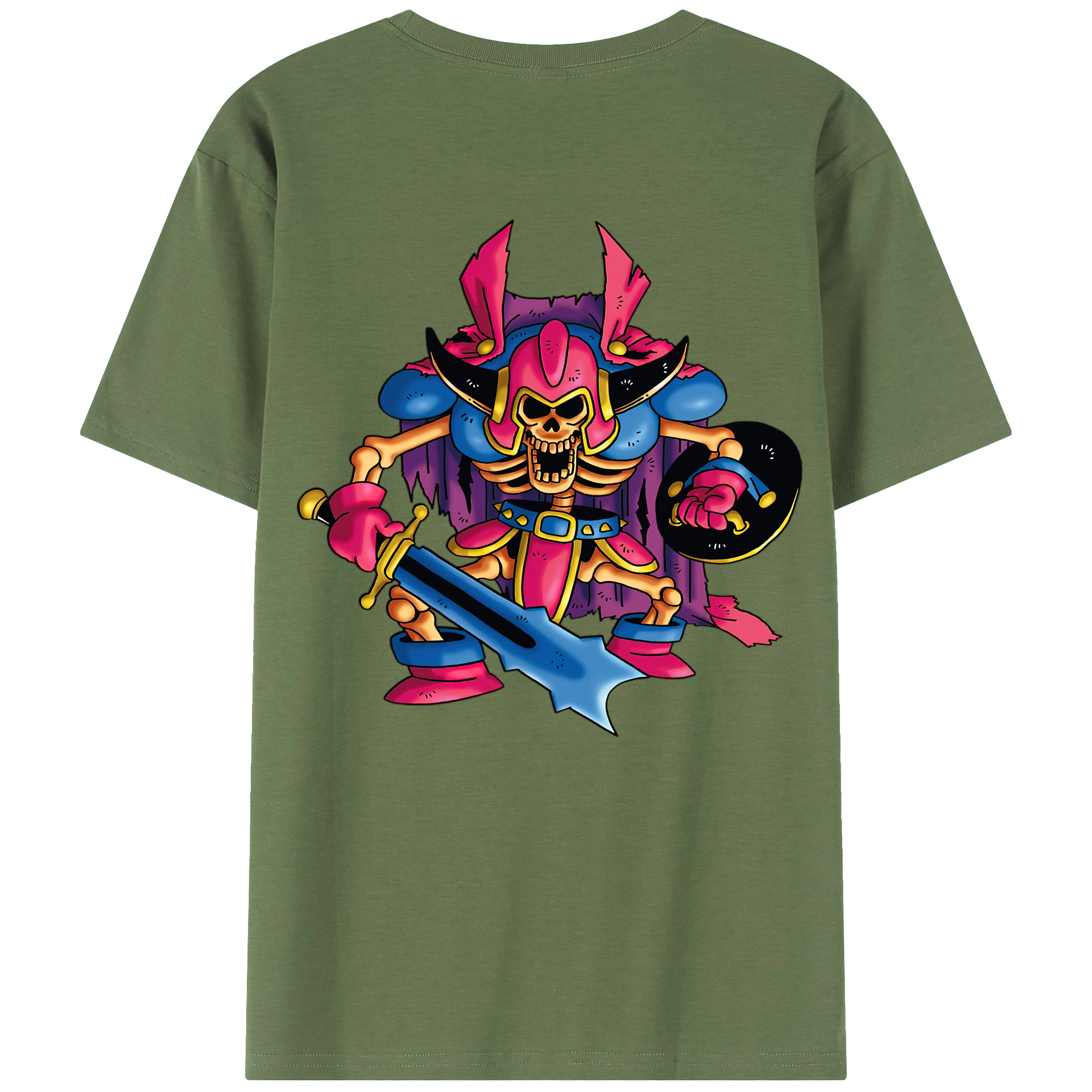 （画像用） ドラゴンクエスト Doragon Kuesuto Dragon Quest 綿100％ メンズ半袖Tシャツ（バックプリント） 通気性